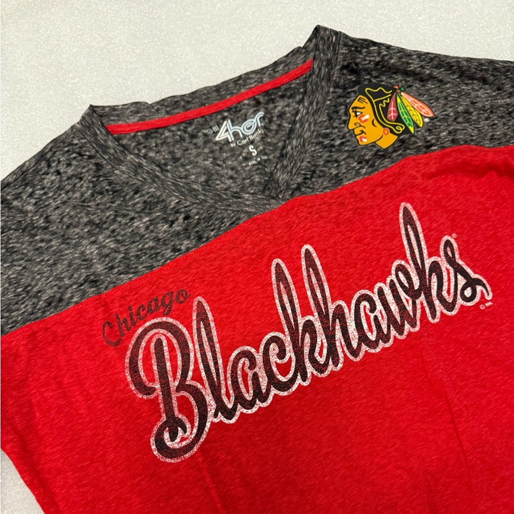 NWOT Chicago Blackhawks Women Red Long Sleeve Shirt - Picture 2 of 6